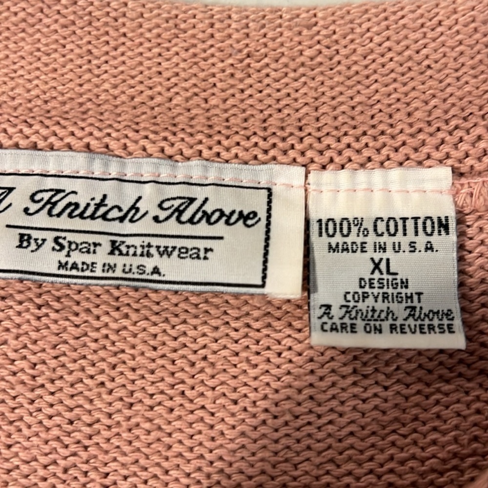 A Knitch Above Spar Knitwear Vintage Cotton Tunic Sweater XL - Picture 9 of 10